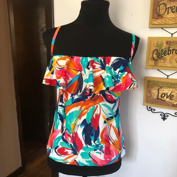 Colorful tankini top - Picture 6 of 7